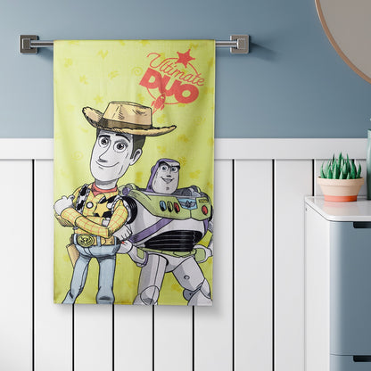 Kids 100% Cotton Bath Towel, 380 GSM, Character, Light Yellow