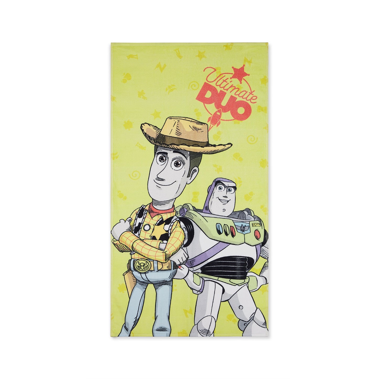 Kids 100% Cotton Bath Towel, 380 GSM, Character, Light Yellow