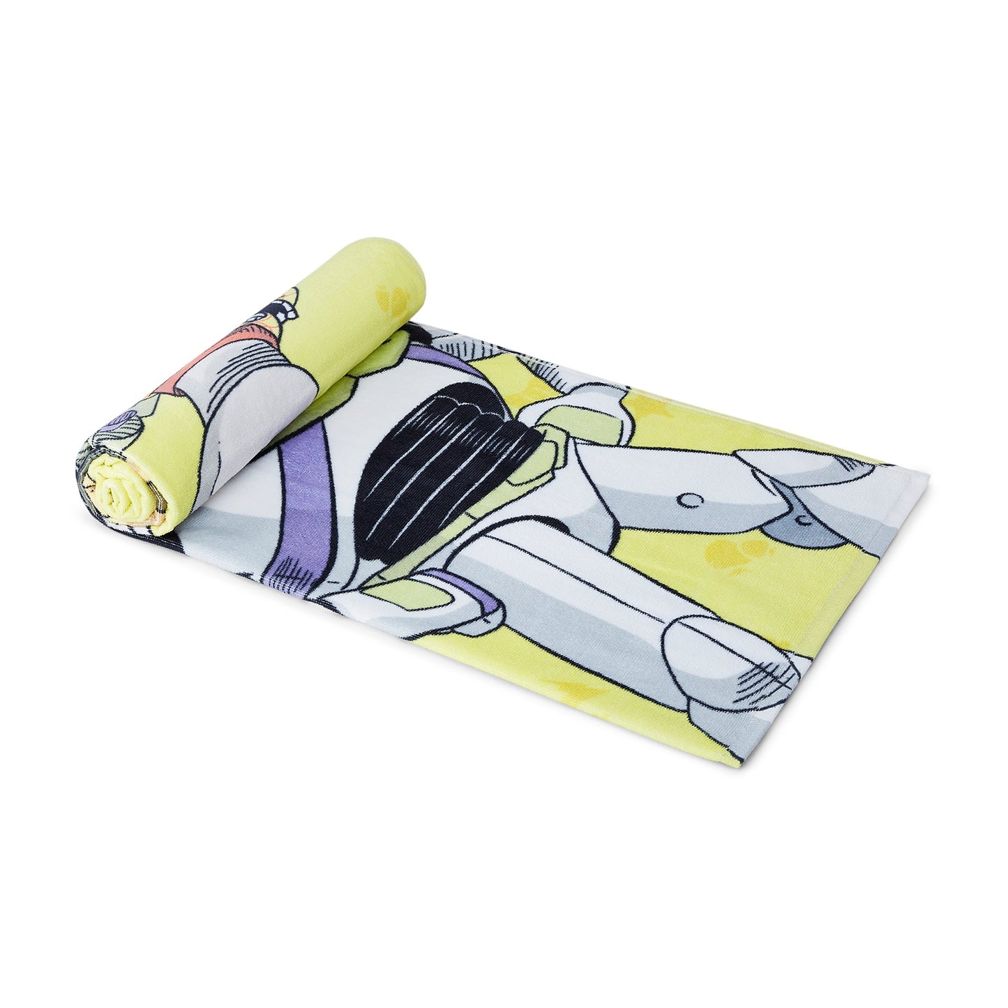 Kids 100% Cotton Bath Towel, 380 GSM, Character, Light Yellow