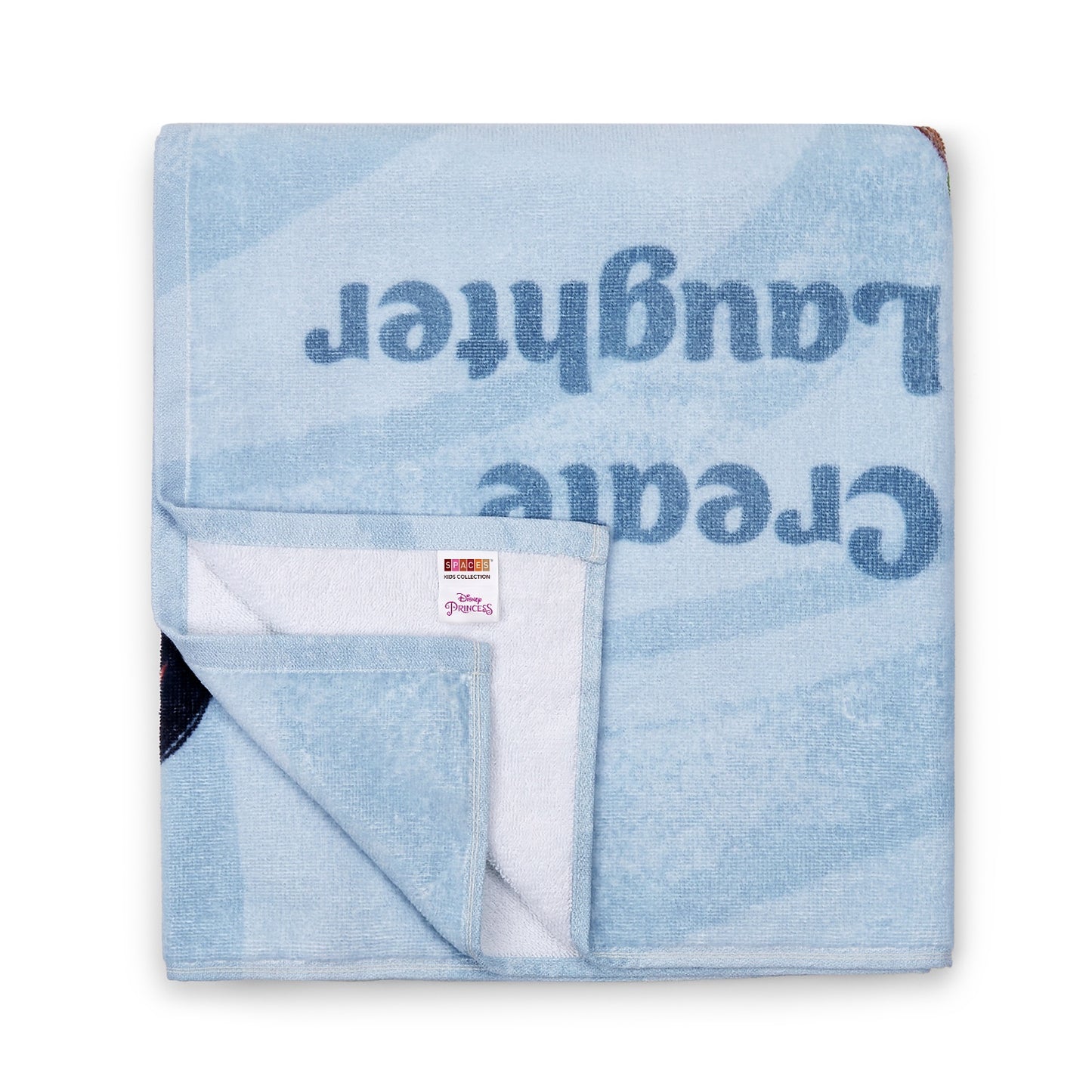 Kids 100% Cotton Bath Towel, 380 GSM, Character, Light Blue