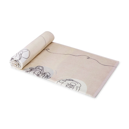 Kids 100% Cotton Bath Towel, 380 GSM, Character, Beige