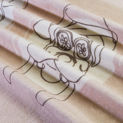 Kids 100% Cotton Bath Towel, 380 GSM, Character, Beige