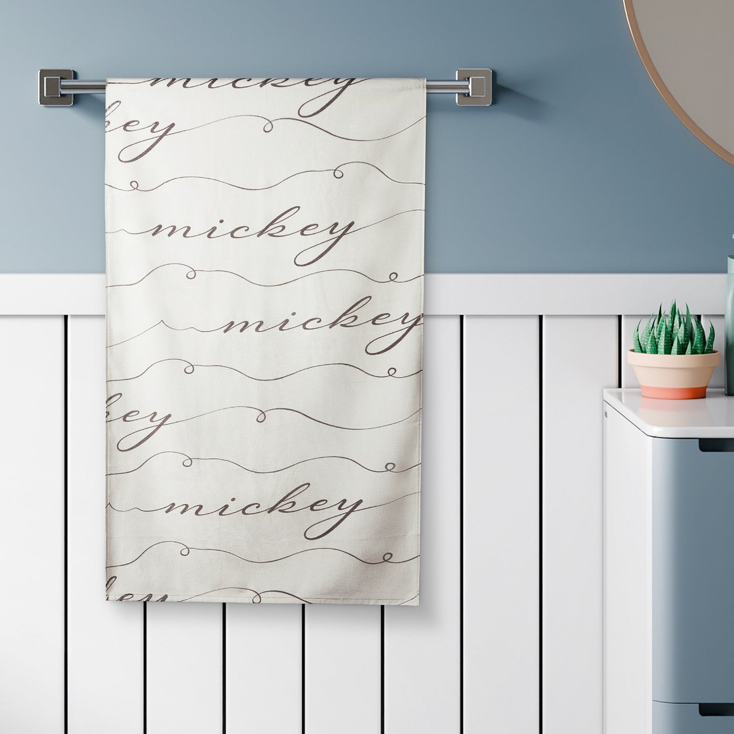 Kids 100% Cotton Bath Towel, 380 GSM, Character, Cream
