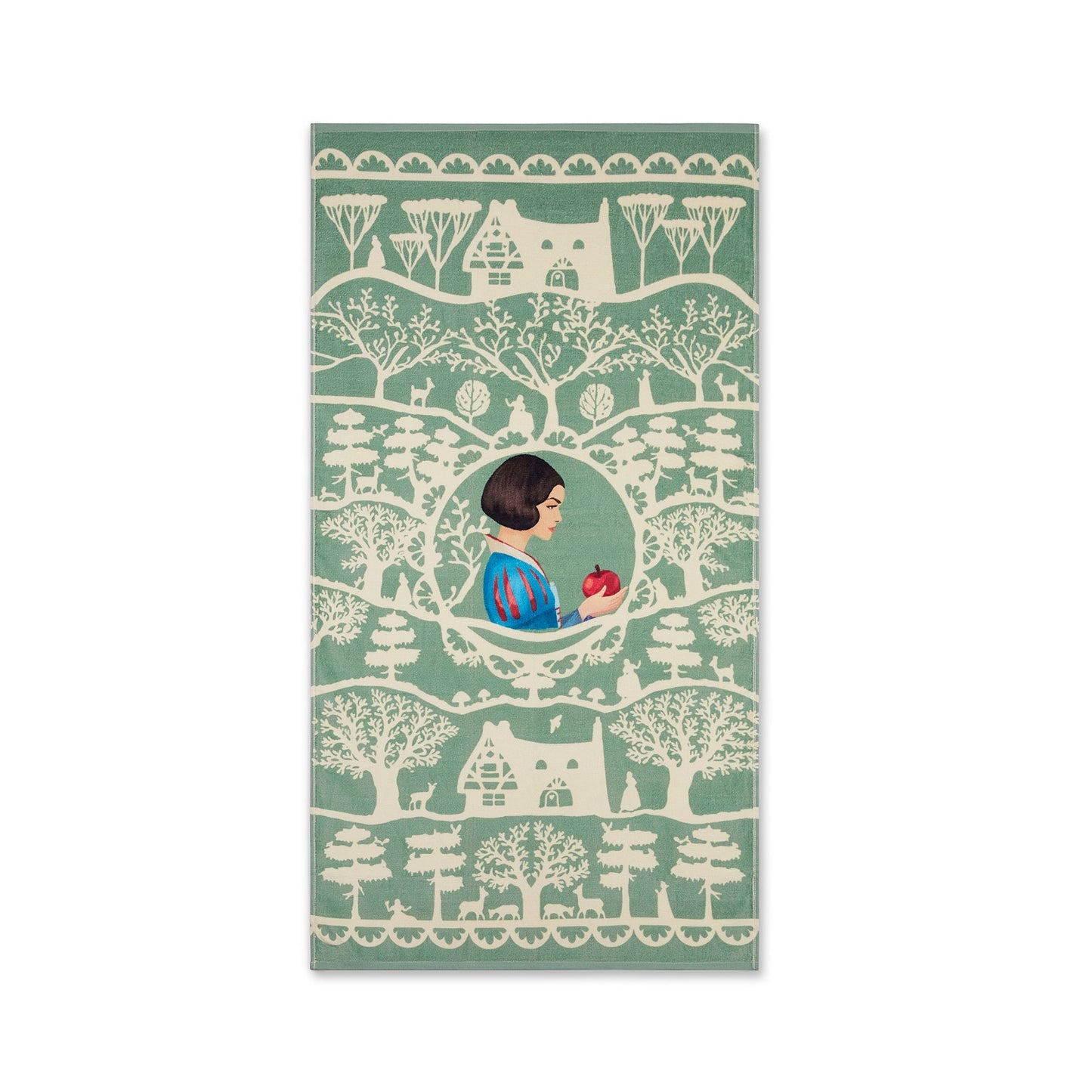 Kids 100% Cotton Bath Towel, 380 GSM, Character, Light Green
