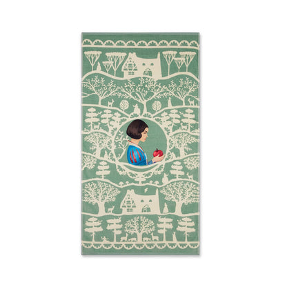 Kids 100% Cotton Bath Towel, 380 GSM, Character, Light Green