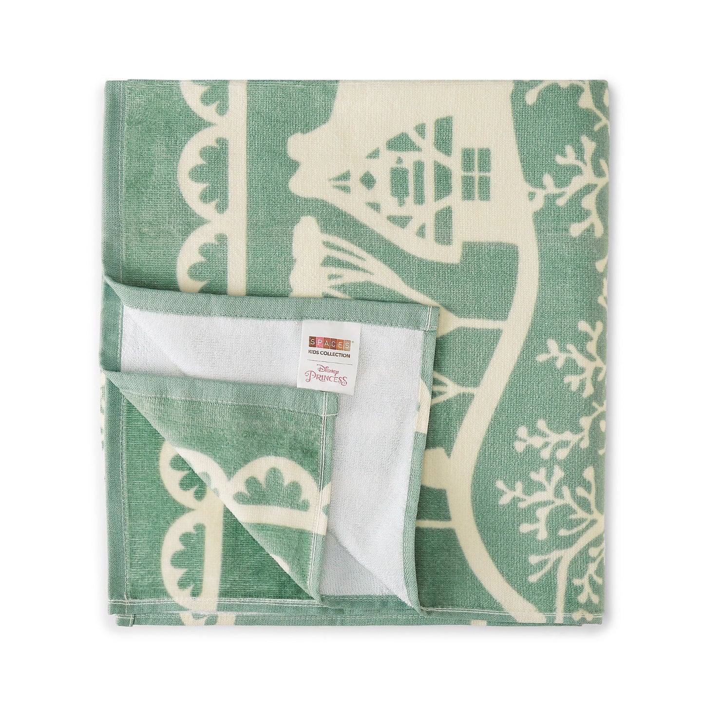 Kids 100% Cotton Bath Towel, 380 GSM, Character, Light Green