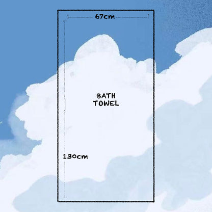 Kids 100% Cotton Bath Towel, 380 GSM, Character, Grey