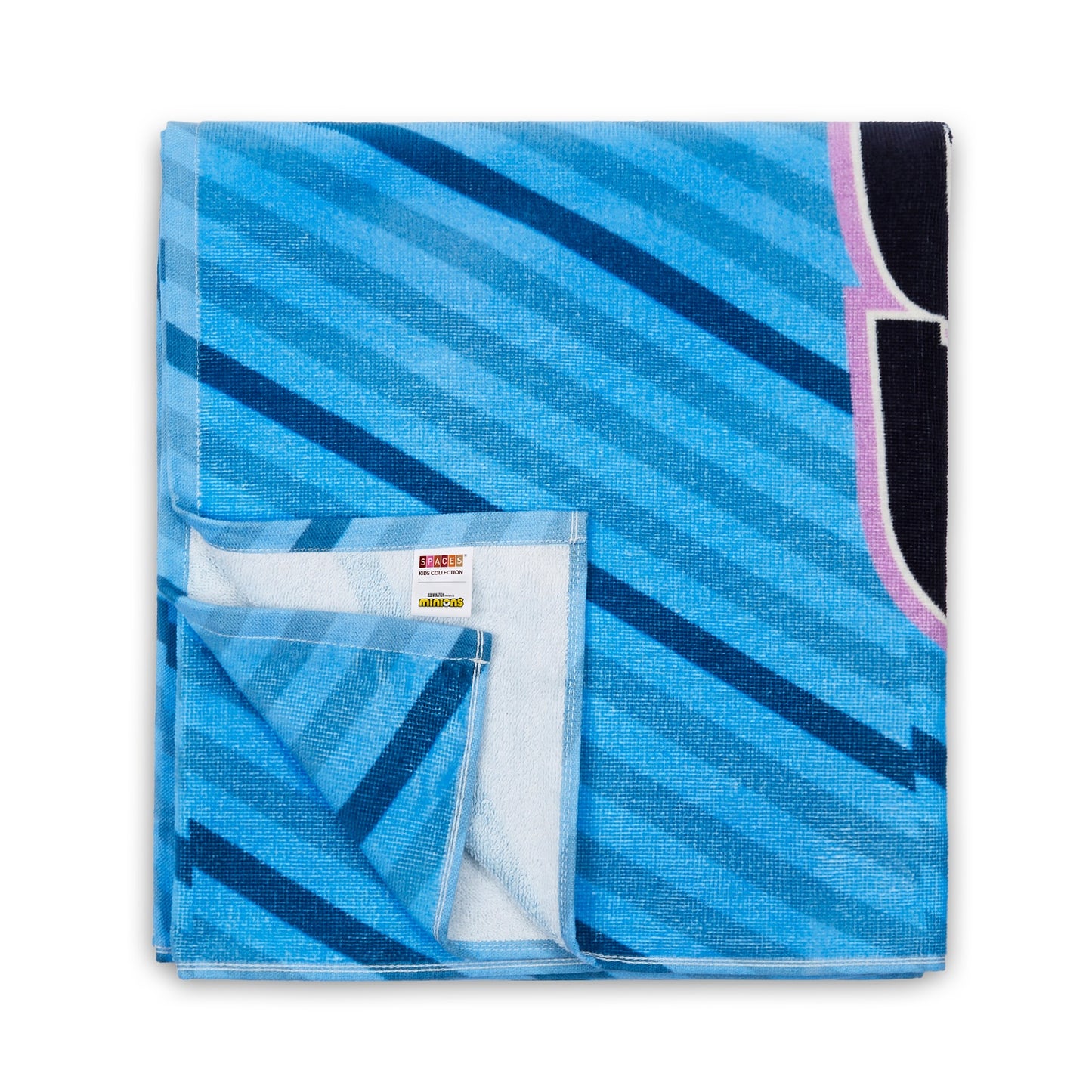Kids 100% Cotton Bath Towel, 380 GSM, Character, Blue