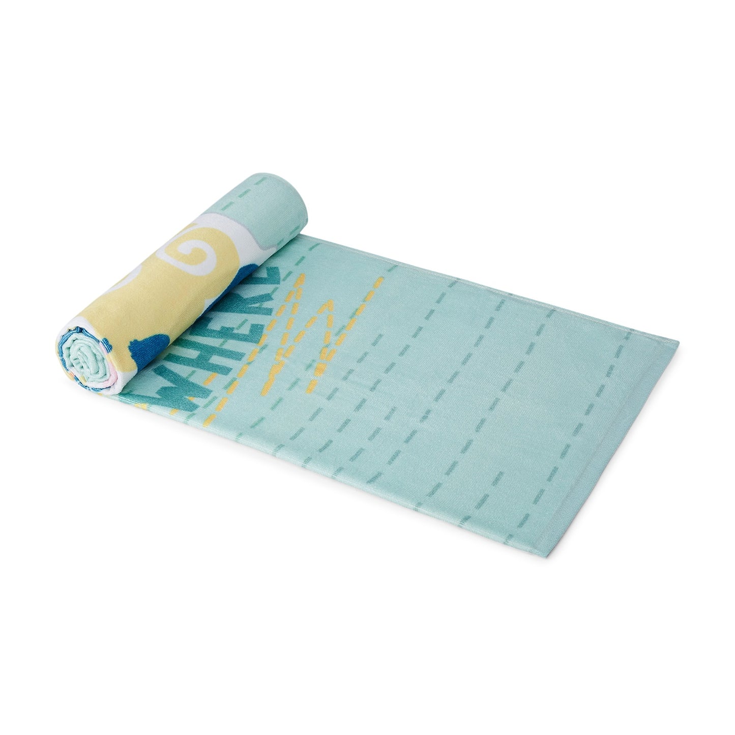 Kids 100% Cotton Bath Towel, 380 GSM, Character, Light Blue