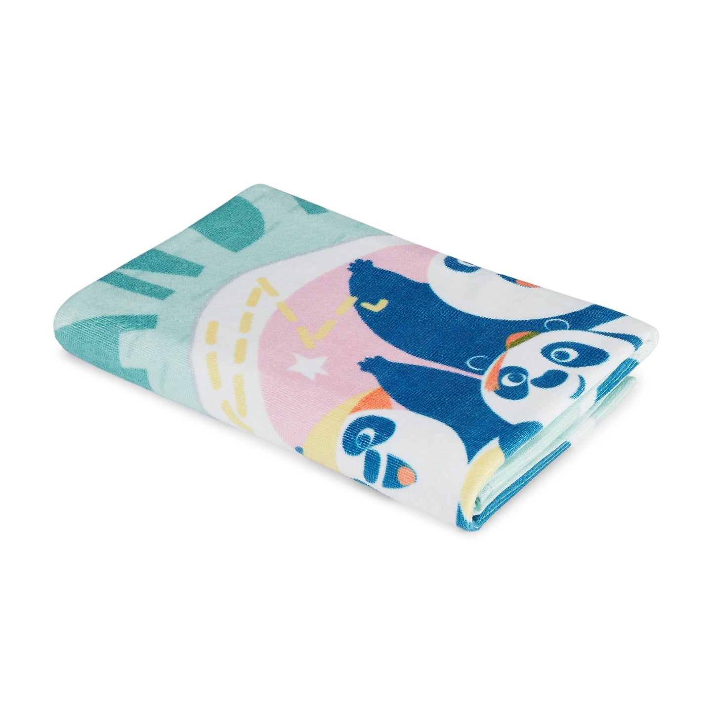 Kids 100% Cotton Bath Towel, 380 GSM, Character, Light Blue