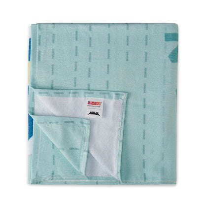 Kids 100% Cotton Bath Towel, 380 GSM, Character, Light Blue