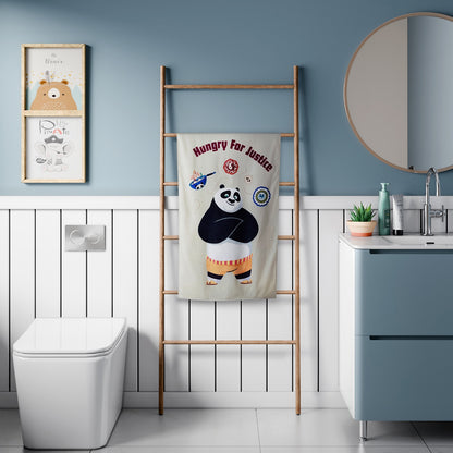 Kids 100% Cotton Bath Towel, 380 GSM, Character, Brown