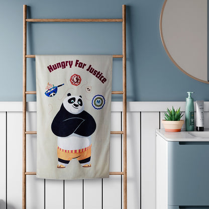 Kids 100% Cotton Bath Towel, 380 GSM, Character, Brown