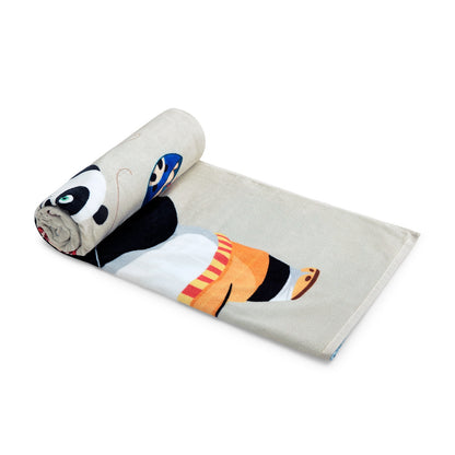 Kids 100% Cotton Bath Towel, 380 GSM, Character, Brown