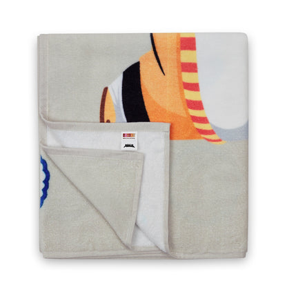 Kids 100% Cotton Bath Towel, 380 GSM, Character, Brown