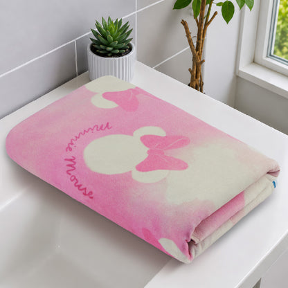 Teenz 100% Cotton Bath Towel, 450 GSM, Character, Pink