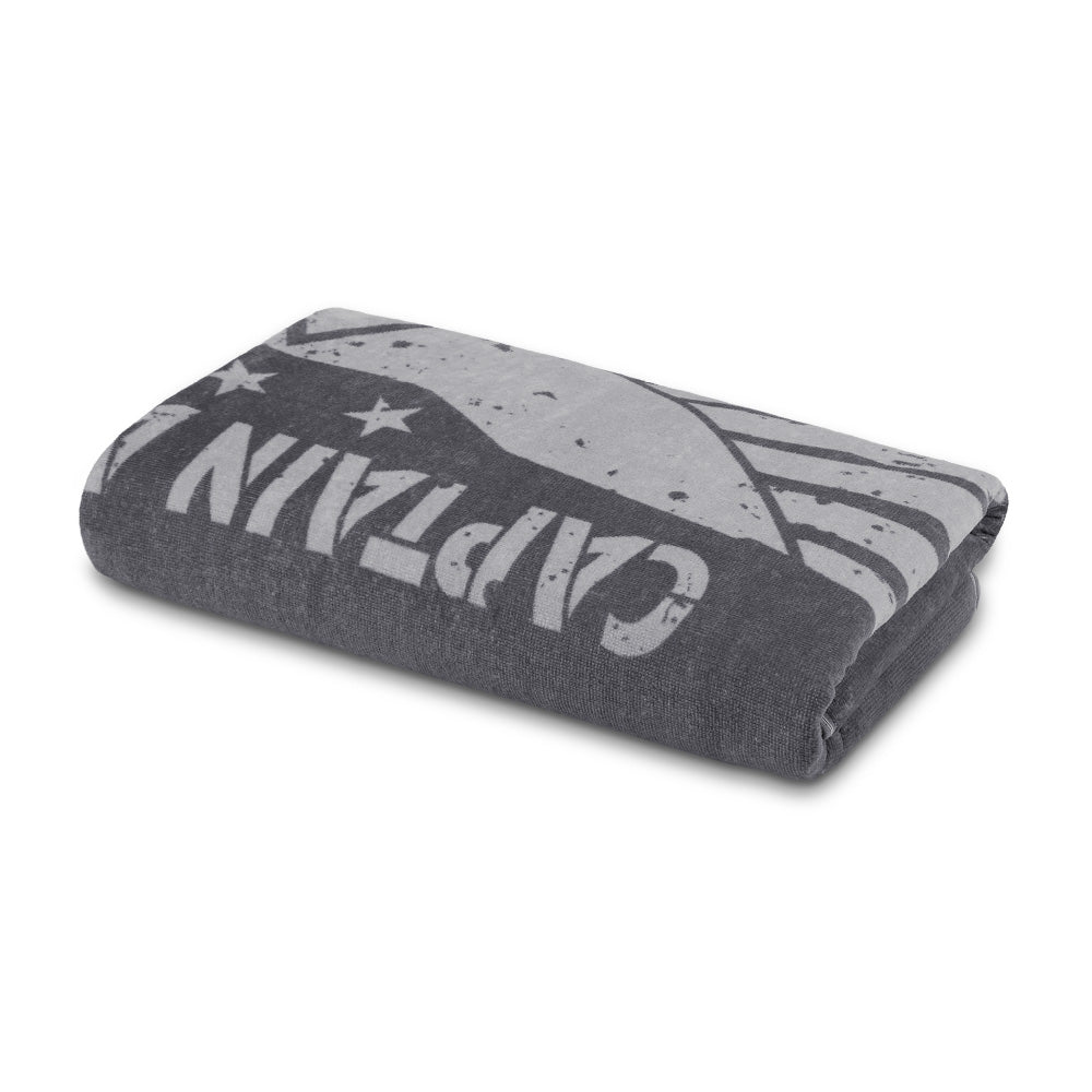 Teenz 100% Cotton Bath Towel, 450 GSM, Character, Dark Grey