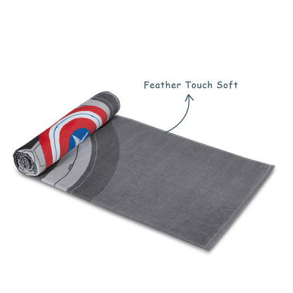 Teenz 100% Cotton Bath Towel, 450 GSM, Character, Dark Grey