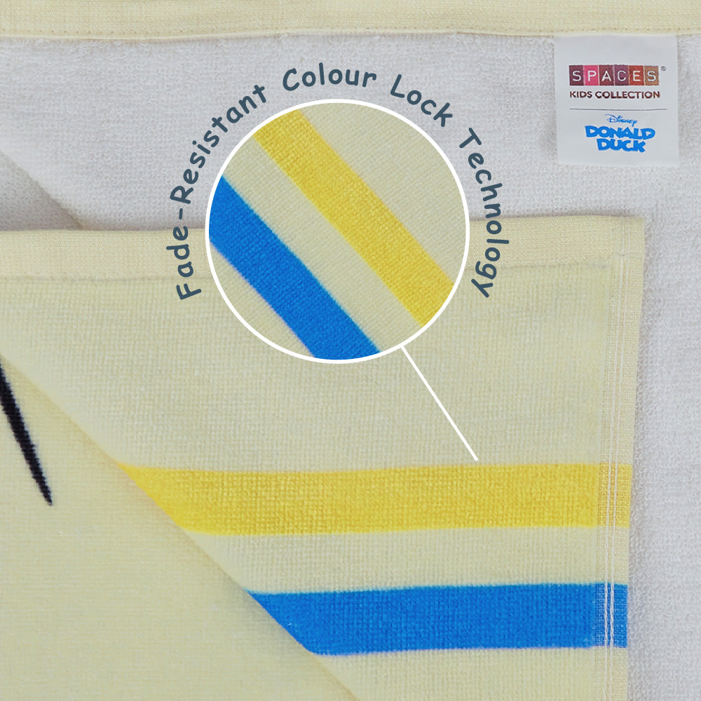 Teenz 100% Cotton Bath Towel, 450 GSM, Character, Light Yellow