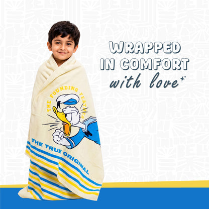 Teenz 100% Cotton Bath Towel, 450 GSM, Character, Light Yellow