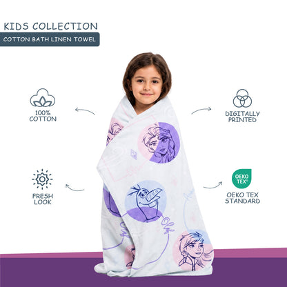 Teenz 100% Cotton Bath Towel, 450 GSM, Character, Cream