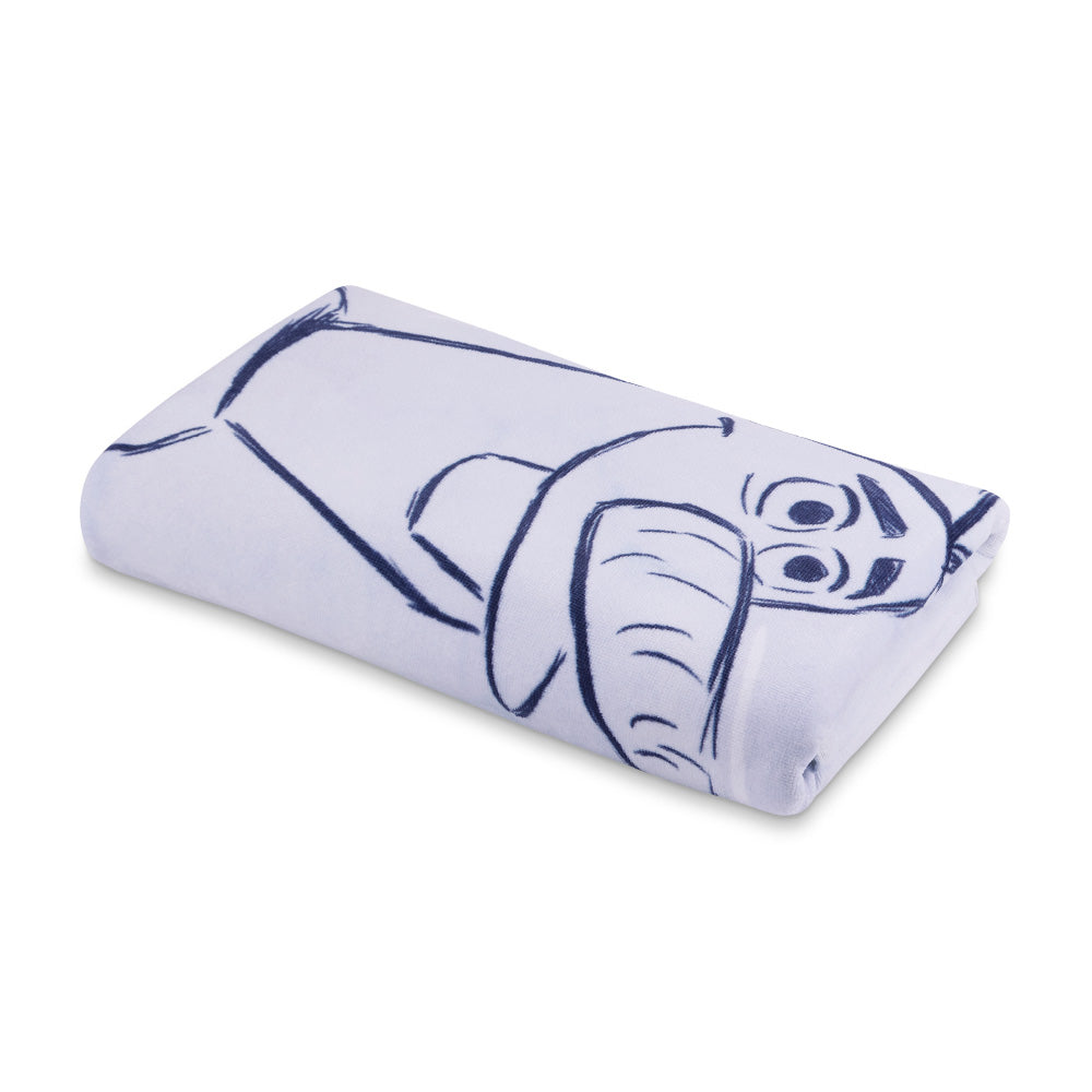Teenz 100% Cotton Bath Towel, 450 GSM, Character, Light Blue