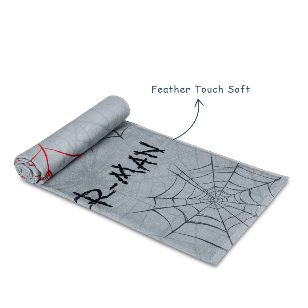 Teenz 100% Cotton Bath Towel, 450 GSM, Character, Grey