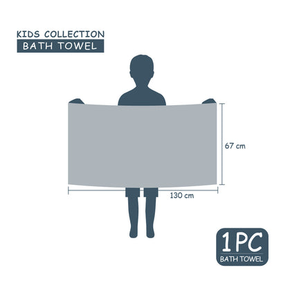 Teenz 100% Cotton Bath Towel, 450 GSM, Character, Grey