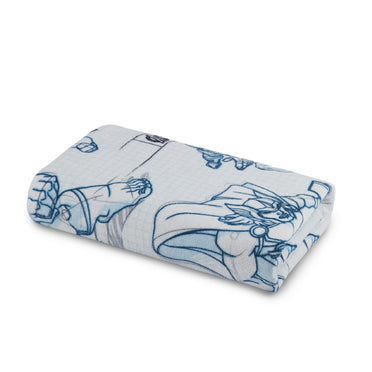 Teenz 100% Cotton Bath Towel, 450 GSM, Character, Light Blue