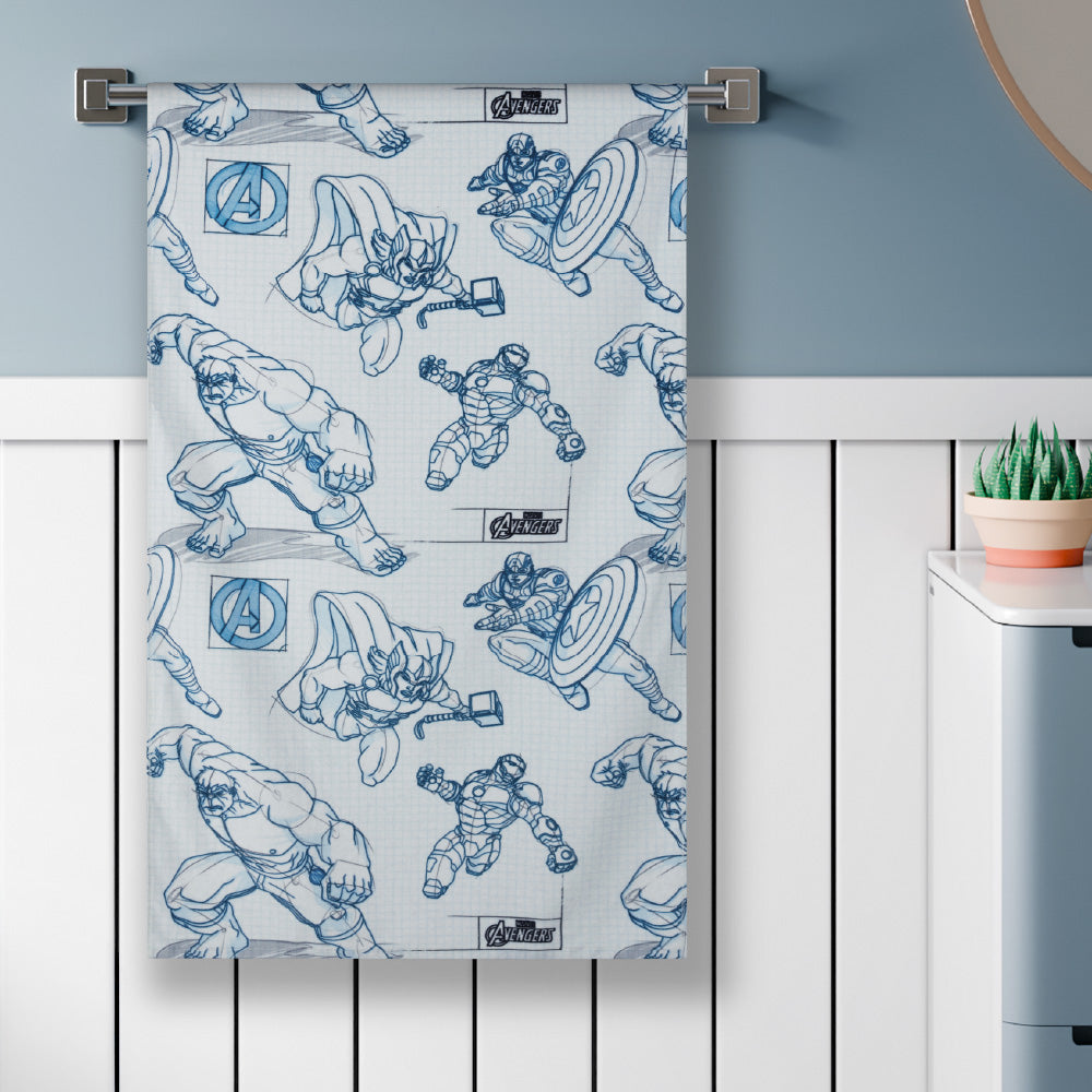 Teenz 100% Cotton Bath Towel, 450 GSM, Character, Light Blue