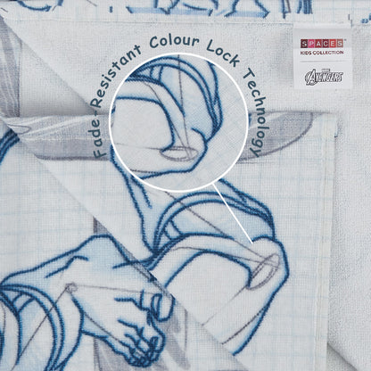 Teenz 100% Cotton Bath Towel, 450 GSM, Character, Light Blue