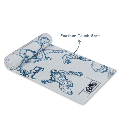 Teenz 100% Cotton Bath Towel, 450 GSM, Character, Light Blue
