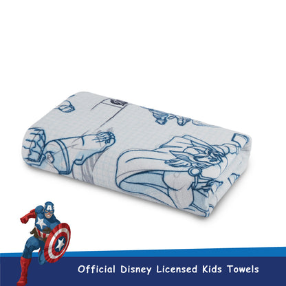 Teenz 100% Cotton Bath Towel, 450 GSM, Character, Light Blue