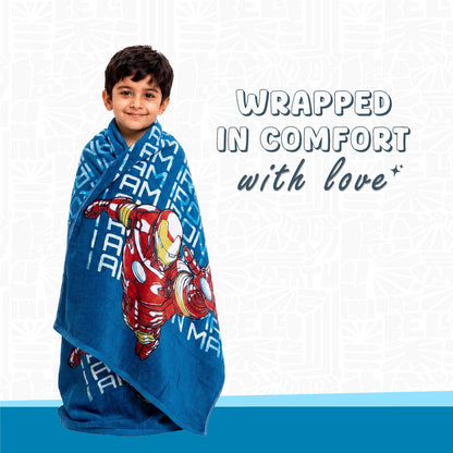 Teenz 100% Cotton Bath Towel, 450 GSM, Character, Blue