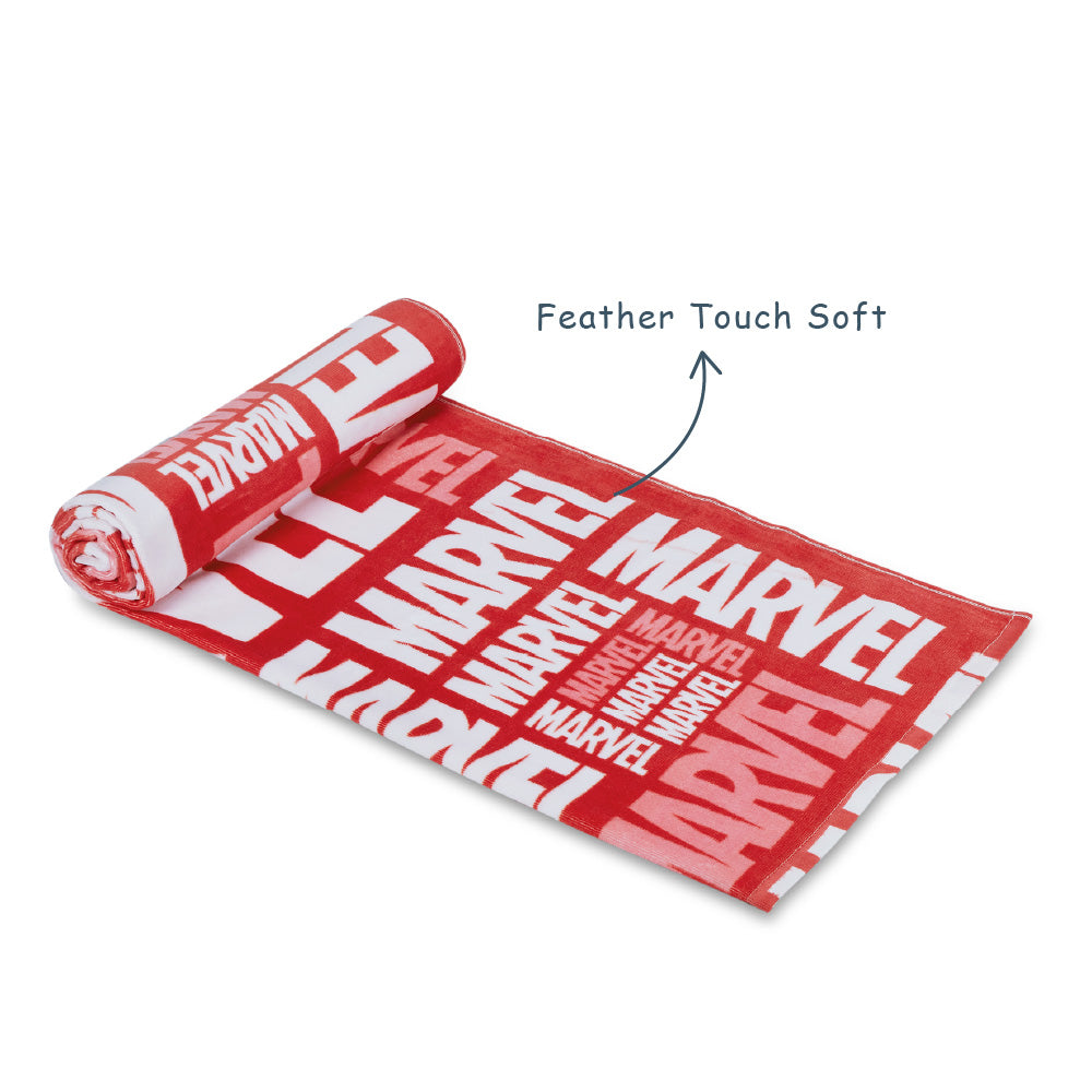 Teenz 100% Cotton Bath Towel, 450 GSM, Character, Red