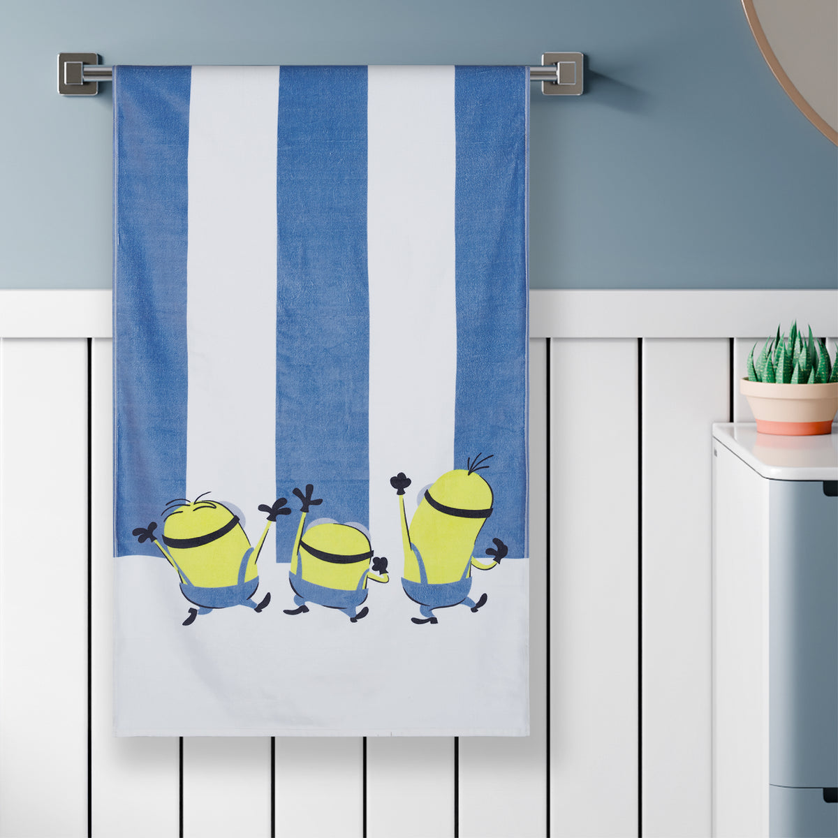 Teenz 100% Cotton Bath Towel, 450 GSM, Character, Blue