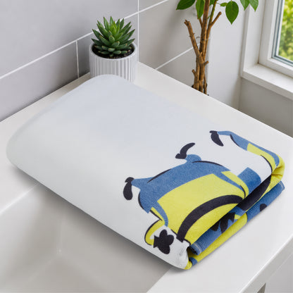 Teenz 100% Cotton Bath Towel, 450 GSM, Character, Blue
