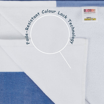 Teenz 100% Cotton Bath Towel, 450 GSM, Character, Blue
