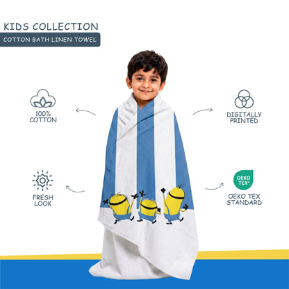 Teenz 100% Cotton Bath Towel, 450 GSM, Character, Blue