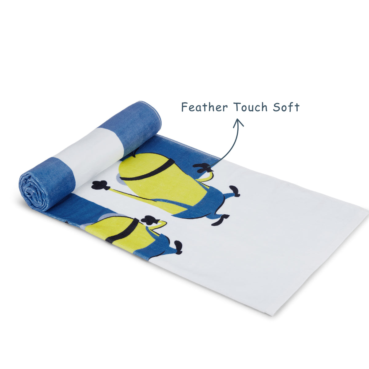 Teenz 100% Cotton Bath Towel, 450 GSM, Character, Blue