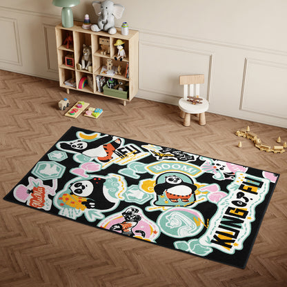 Kids Nylon Area Rugs, 1070 GSM, Character, Dark Blue