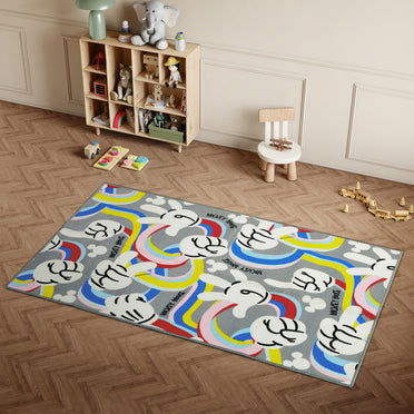 Kids Nylon Area Rugs, 1070 GSM, Character, Grey