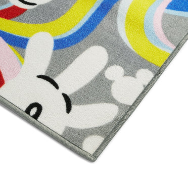 Kids Nylon Area Rugs, 1070 GSM, Character, Grey