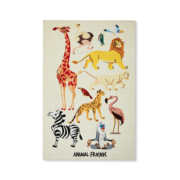 Kids Nylon Area Rugs, 1070 GSM, Character, Blush