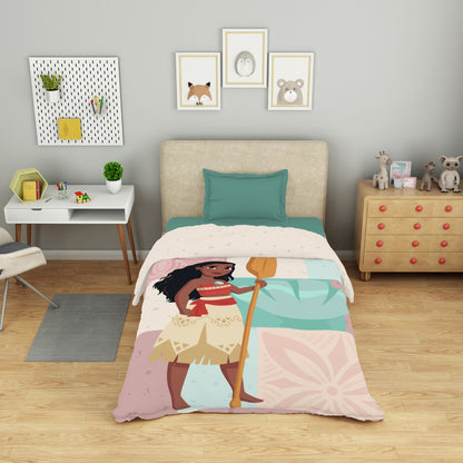 Kids 100 % Cotton Single Quilt, 132 TC, Character, Cream