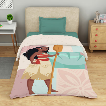 Kids 100 % Cotton Single Quilt, 132 TC, Character, Cream