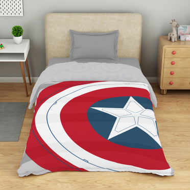 Kids 100 % Cotton Single Quilt, 132 TC, Character, Red