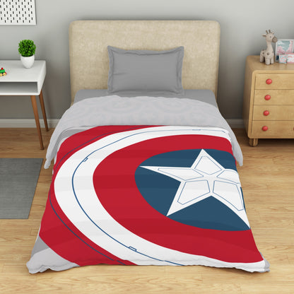 Kids 100 % Cotton Single Quilt, 132 TC, Character, Red