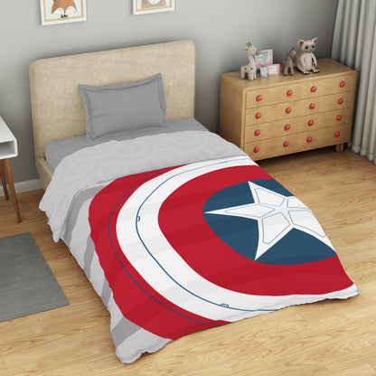 Kids 100 % Cotton Single Quilt, 132 TC, Character, Red