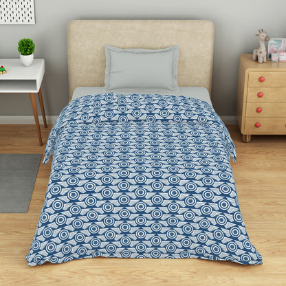 Kids 100 % Cotton Top Sheet, 170 TC, Character, Dark Blue